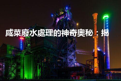 咸菜廢水處理的神奇奧秘：揭秘高效凈化新技術！